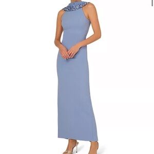 Elegant Blue Maxi Dress - wedding guest , bridesmaid, maid of honor dress! NWT